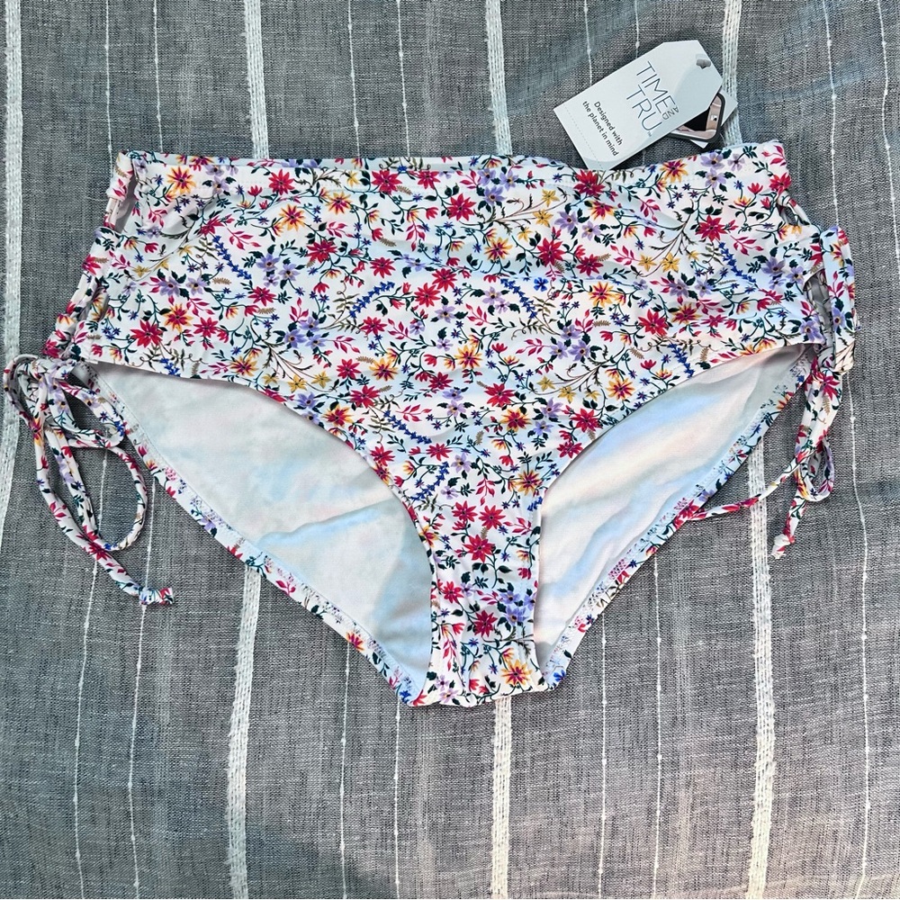 High Waisted Bikini Bottoms Floral